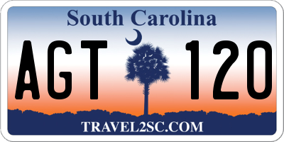 SC license plate AGT120