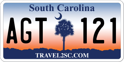 SC license plate AGT121