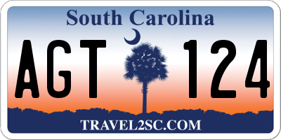 SC license plate AGT124