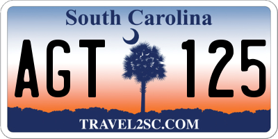 SC license plate AGT125