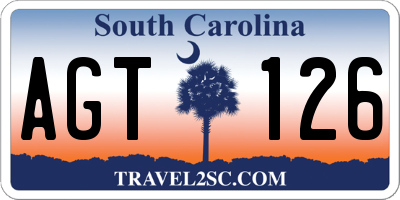 SC license plate AGT126