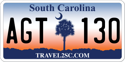 SC license plate AGT130
