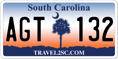 SC license plate AGT132