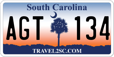 SC license plate AGT134