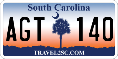 SC license plate AGT140