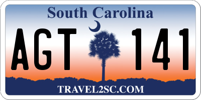 SC license plate AGT141