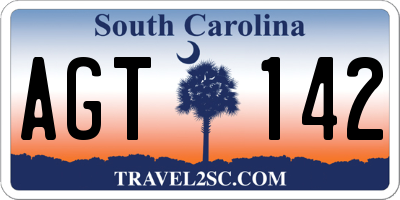 SC license plate AGT142