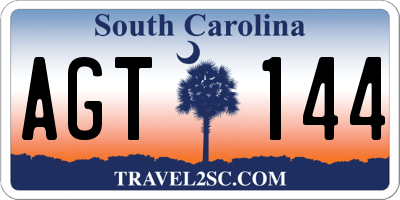 SC license plate AGT144