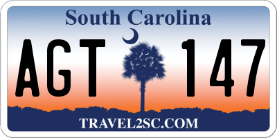 SC license plate AGT147