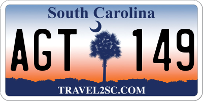 SC license plate AGT149