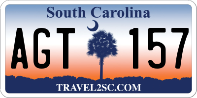 SC license plate AGT157