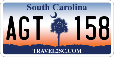 SC license plate AGT158