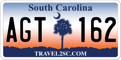 SC license plate AGT162