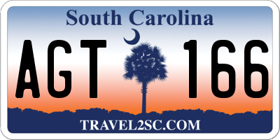 SC license plate AGT166