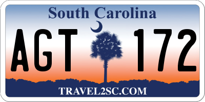 SC license plate AGT172