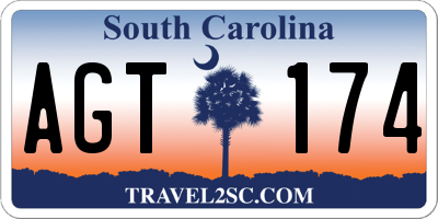 SC license plate AGT174