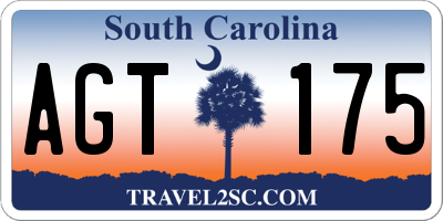 SC license plate AGT175