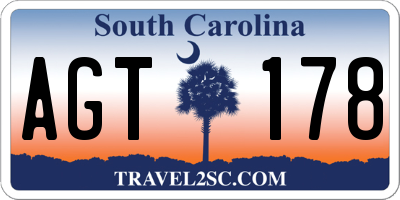 SC license plate AGT178