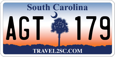 SC license plate AGT179