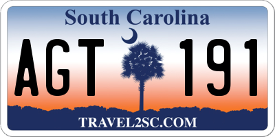 SC license plate AGT191