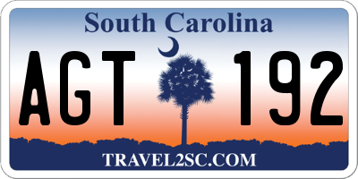 SC license plate AGT192