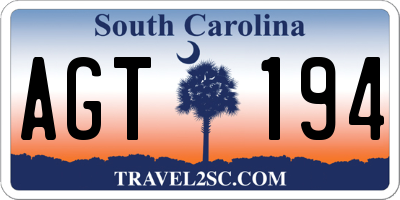 SC license plate AGT194