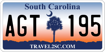 SC license plate AGT195