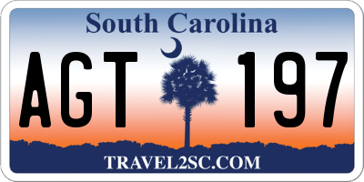 SC license plate AGT197