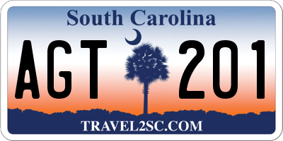SC license plate AGT201