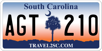 SC license plate AGT210