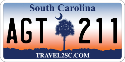 SC license plate AGT211