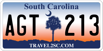 SC license plate AGT213
