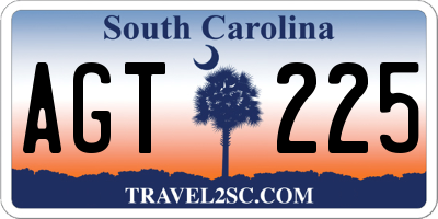SC license plate AGT225