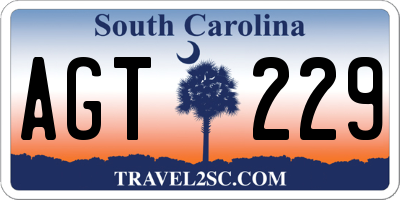 SC license plate AGT229