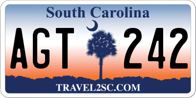 SC license plate AGT242