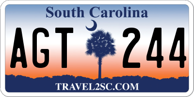 SC license plate AGT244