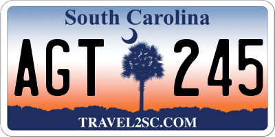 SC license plate AGT245