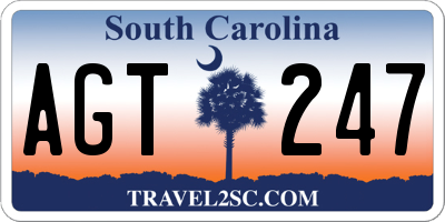 SC license plate AGT247