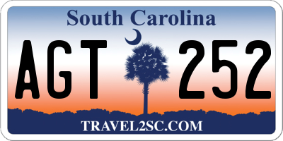 SC license plate AGT252