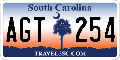 SC license plate AGT254