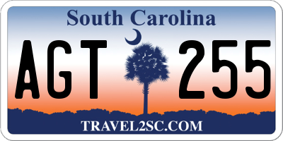SC license plate AGT255