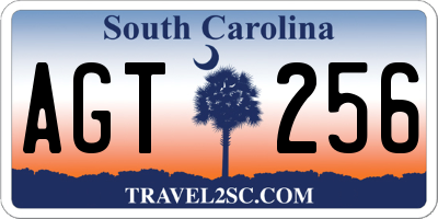 SC license plate AGT256