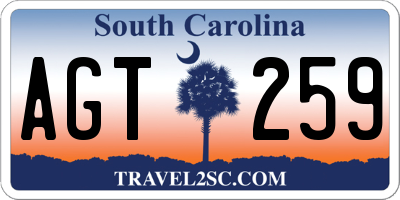 SC license plate AGT259