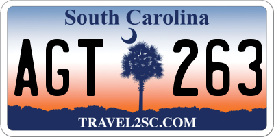 SC license plate AGT263