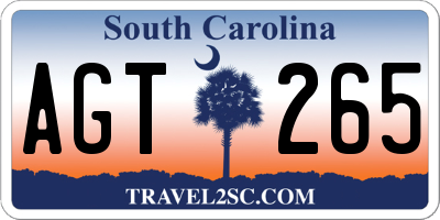 SC license plate AGT265
