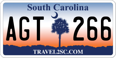 SC license plate AGT266