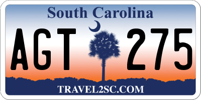 SC license plate AGT275