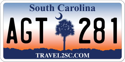 SC license plate AGT281