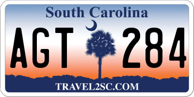 SC license plate AGT284