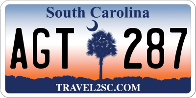 SC license plate AGT287